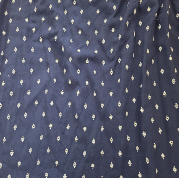 Old Navy navy/white print spaghetti strap/sleeveless dress, L. EUC. - Picture 2 of 5